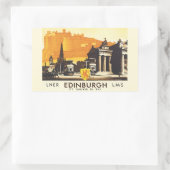 Edinburgh LNER Fine Vintage Travel Poster Rechthoekige Sticker (Tas)