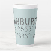 Edinburgh Longitude Latitude Latte Mok (Voorkant)
