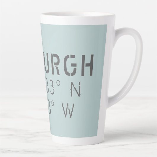 Edinburgh Longitude Latitude Latte Mok (Rechts)