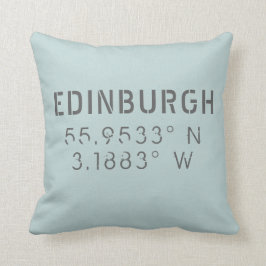 Edinburgh Longitude Latitude-Sierkussen Kussen