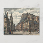 Edinburgh Old Town Japanese Woodblock Print Briefkaart (Voorkant)