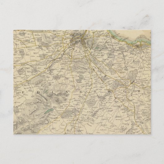 Edinburgh-omgevingen Briefkaart (Voorkant)