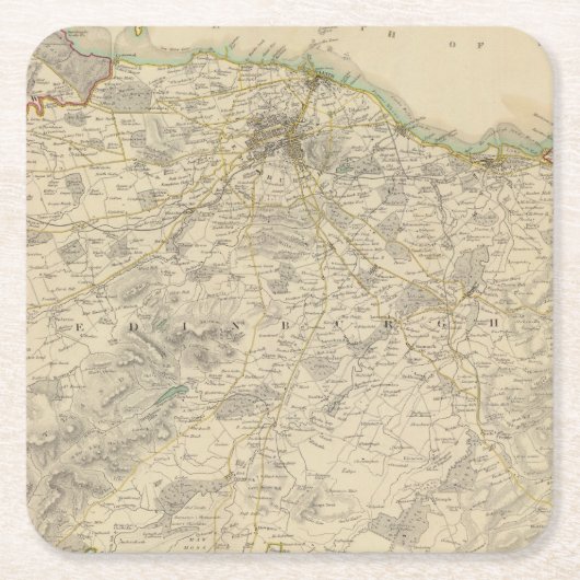 Edinburgh-omgevingen Kartonnen Onderzetters (Voorkant)