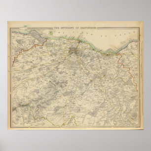 Edinburgh-omgevingen Poster