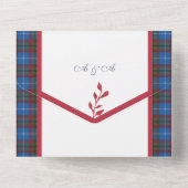 Edinburgh Original Schotse Tartan All In One Uitnodiging (Achterkant)