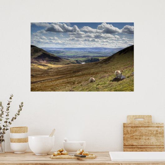 Edinburgh Pentland Hill Uitzicht Poster (Keuken)