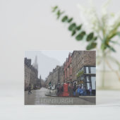 Edinburgh Rainy Day Waterverf Briefkaart (Staand voorkant)