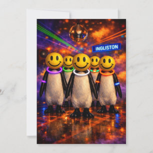 Edinburgh Raver Geschenk Pinguïn Parade Grappig Sc Bedankkaart