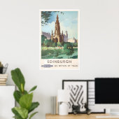 Edinburgh Reisposter Schotland Kunst Schots Poster (Thuiskantoor)