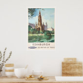 Edinburgh Reisposter Schotland Kunst Schots Poster (Keuken)
