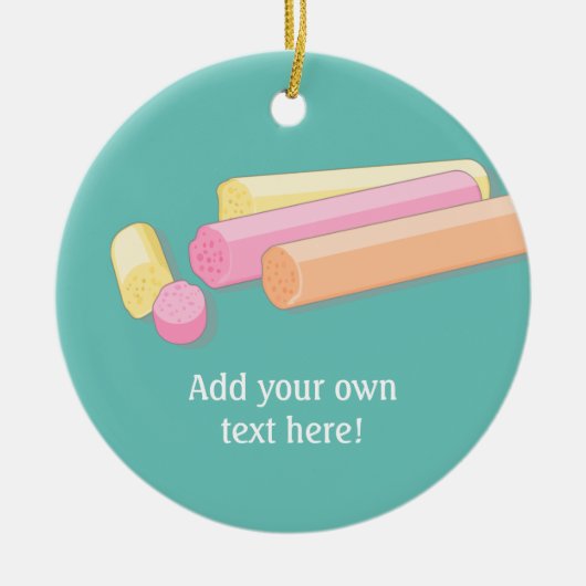 Edinburgh Rock snoep - Schotse lekkere traktatie Keramisch Ornament (Voorkant)