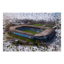 Edinburgh Rugby Stadium met Schotlandse vlag