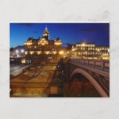 Edinburgh 's nachts briefkaart (Voorkant)