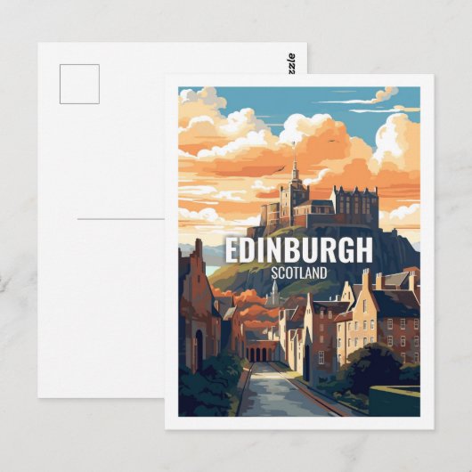 Edinburgh Schotland Beroemde reisplekken Briefkaart (Voorkant / Achterkant)
