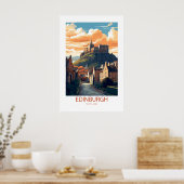 Edinburgh Schotland Beroemde reisplekken Poster (Keuken)