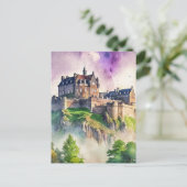Edinburgh, Schotland, Castle Aquarel Schilderen Briefkaart (Staand voorkant)