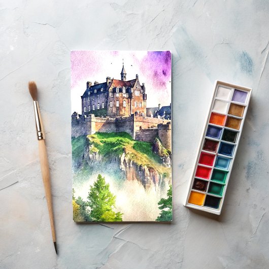 Edinburgh, Schotland, Castle Aquarel Schilderen Briefkaart