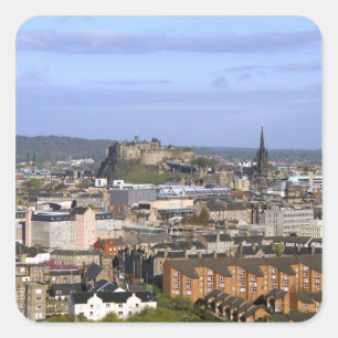 Edinburgh, Schotland. Een uitzicht dat centraal ov Vierkante Sticker