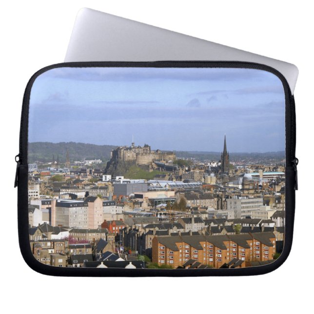 Edinburgh, Schotland. Een uitzicht dat het central Laptop Sleeve (Voorkant)
