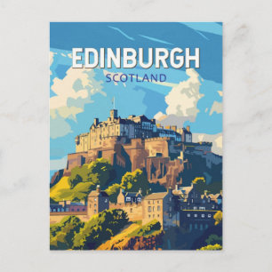 Edinburgh Schotland Kleurrijke Ansichtkaart Briefkaart