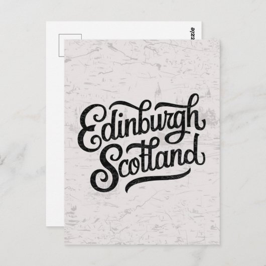 Edinburgh Schotland met de hand getekend Briefkaart (Voorkant / Achterkant)