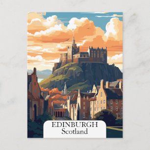 Edinburgh, Schotland Oud Kasteel Briefkaart