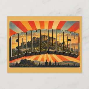 Edinburgh Schotland Oude Reis Kunst Briefkaart