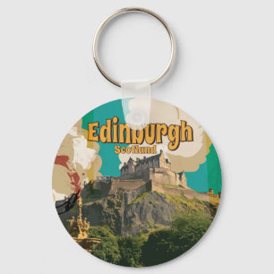 Edinburgh,Schotland Oude Reisposter Sleutelhanger