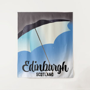 Edinburgh Schotland Paraplu reisposter Wandkleed