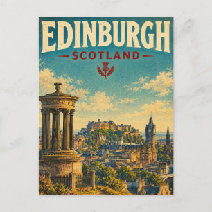 Edinburgh Schotland Reis uit het verleden Briefkaart