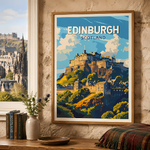 Edinburgh Schotland Reizen Kunst Vintage Poster