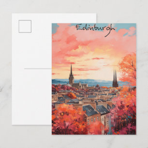 Edinburgh Schotland Reizen Stad Schilderen Estheti Briefkaart