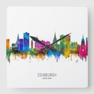 Edinburgh Schotland Skyline Vierkante Klok