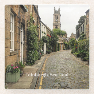 Edinburgh, Schotland stadsgezicht Glazen Onderzetter