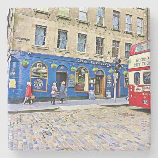 Edinburgh, Schotland Stenen Onderzetter (Voorkant)