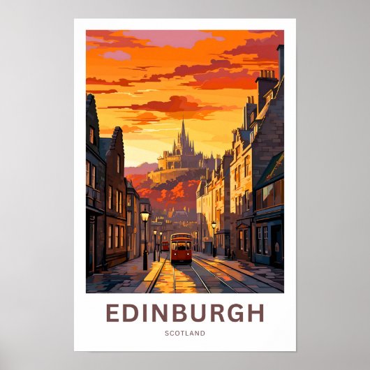Edinburgh Schotland Travel Print (Voorkant)