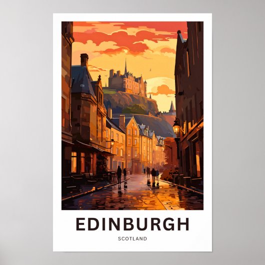 Edinburgh Schotland Travel Print (Voorkant)