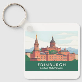 Edinburgh Schotland Verenigd Koninkrijk Pastelreiz Sleutelhanger