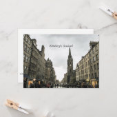Edinburgh, Schotse cityscape Kaart (Voorkant / Achterkant in situ)