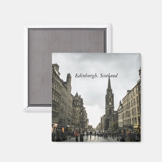 Edinburgh, Schotse cityscape Magneet (Voorkant / Achterkant)