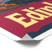 Edinburgh Scotland Art Vintage Travel Illustratie Poster (Hoek)