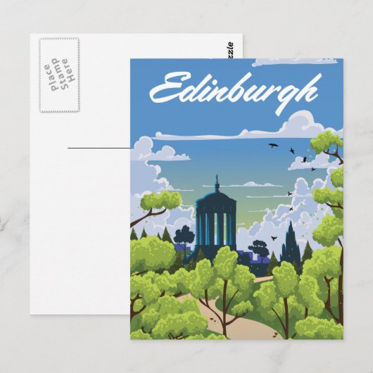 Edinburgh Scotland Briefkaart (Voorkant / Achterkant)