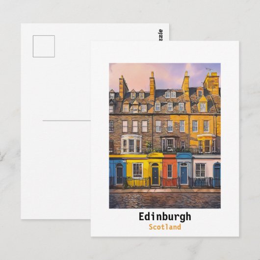 Edinburgh Scotland Briefkaart (Voorkant / Achterkant)
