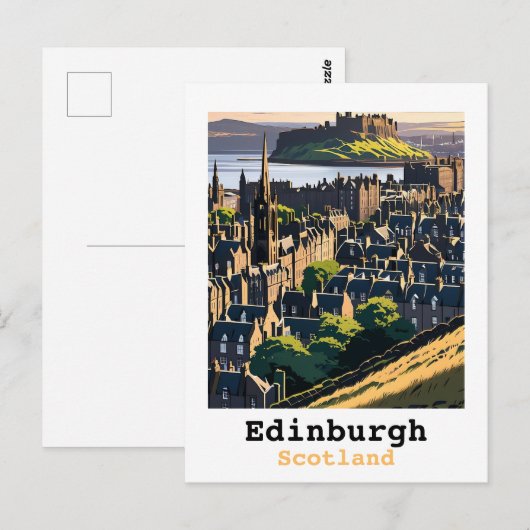 Edinburgh Scotland Briefkaart (Voorkant / Achterkant)