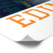 Edinburgh Scotland Castle Retro Vintage Travel Poster (Hoek)