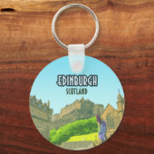 Edinburgh Scotland Castle United Kingdom  Sleutelhanger (Voorkant)