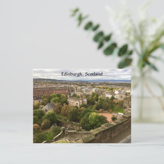 Edinburgh Scotland city skyline vanaf Castle walls Briefkaart (Staand voorkant)