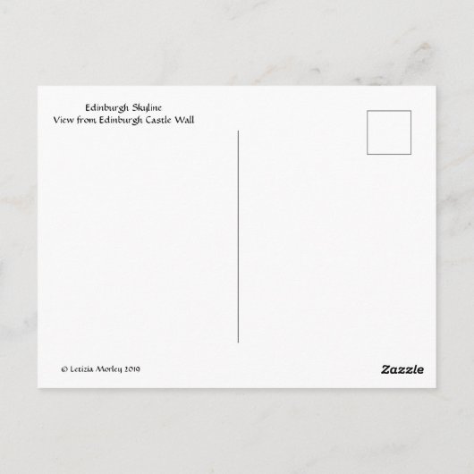 Edinburgh Scotland city skyline vanaf Castle walls Briefkaart (Achterkant)