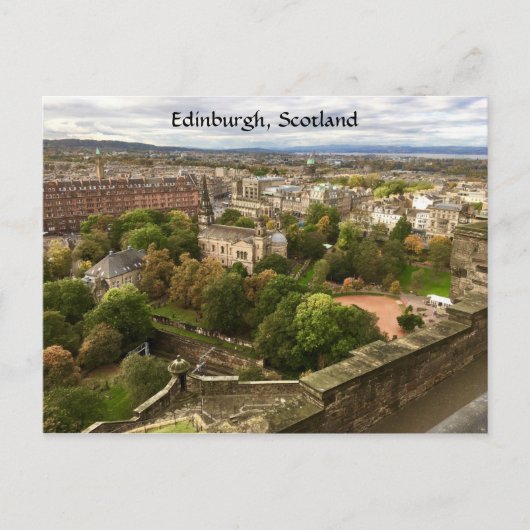 Edinburgh Scotland city skyline vanaf Castle walls Briefkaart (Voorkant)