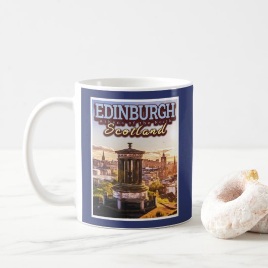 EDINBURGH SCOTLAND - DE ATHENEN VAN DE NOORDEN KOFFIEMOK (Met donut)
